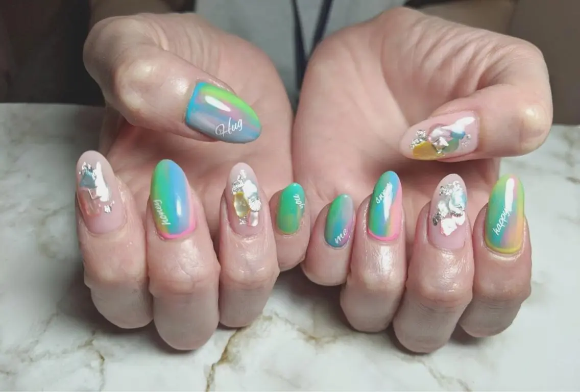 ロング カラー ネイル Eve nailのネイルデザイン