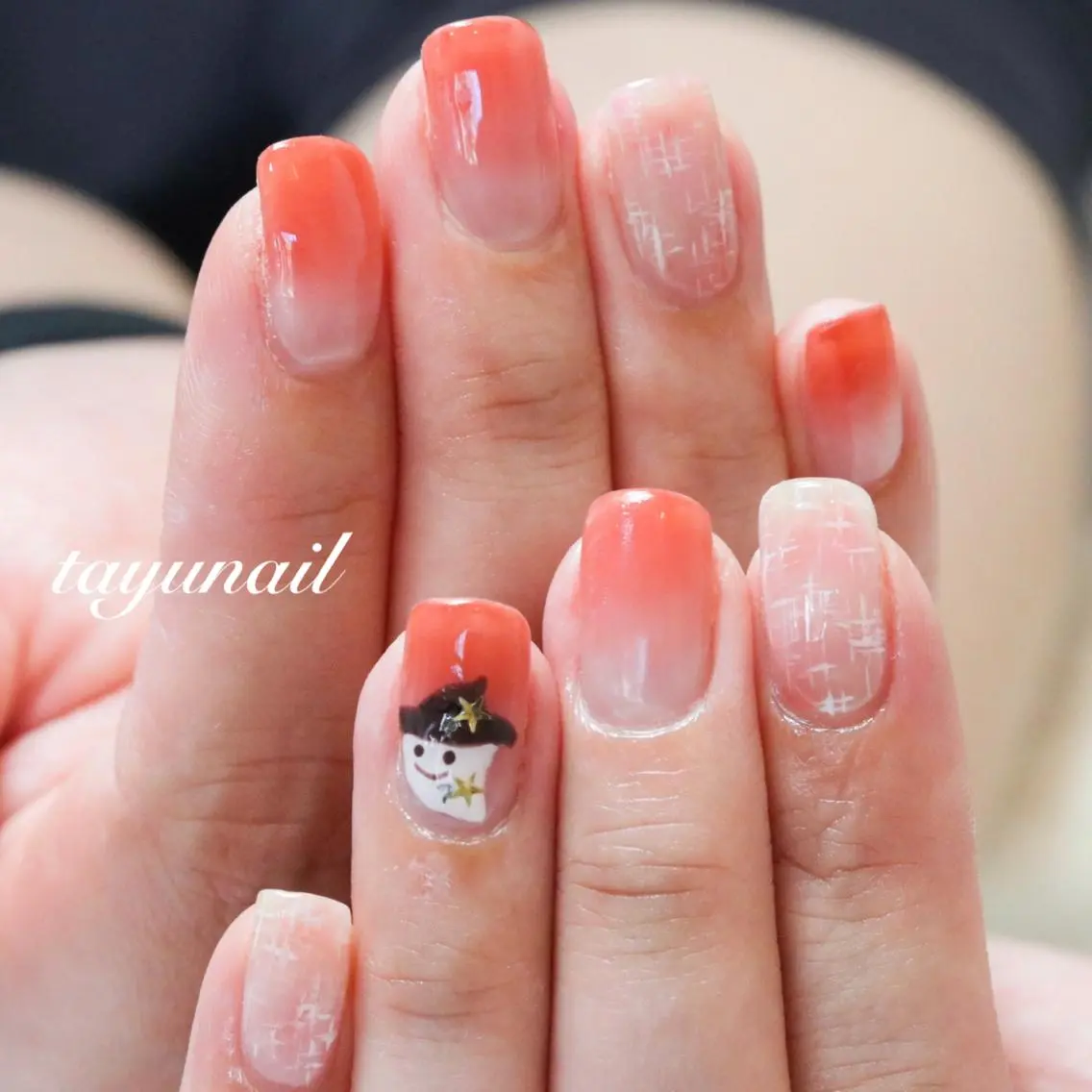 ネイル アートネイル ブルー フットネイル ジェルネイル グラデーション ハンドネイル ネイルサロン 【たゆnail】のネイルデザイン