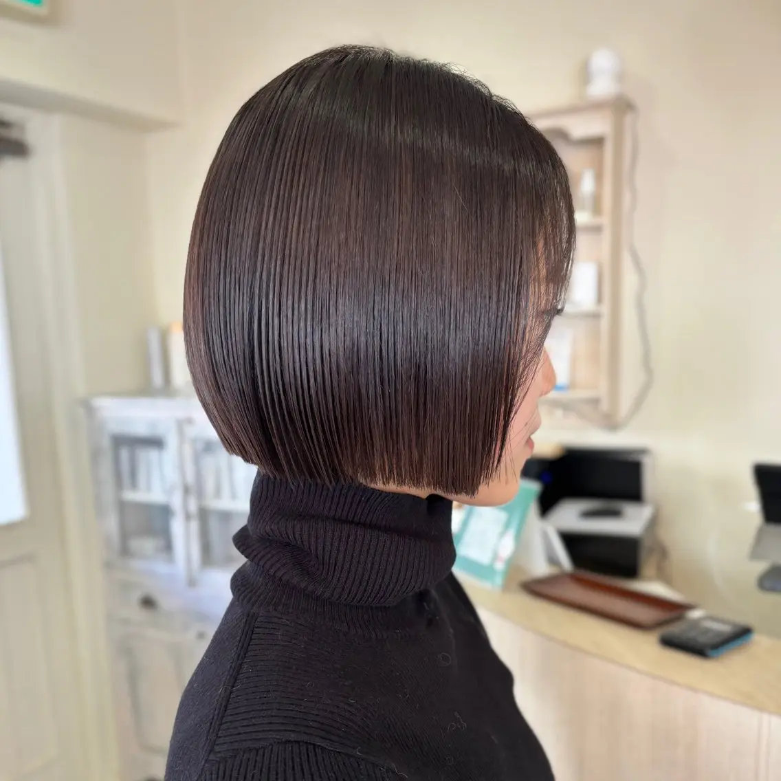 ショート ボブ カット 縮毛矯正 トリートメント 【髪質改善】 Wakanaのヘアスタイル
