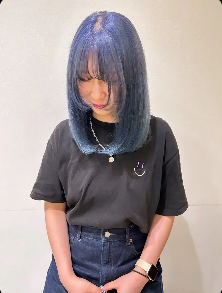 セミロング ヘアカラー 長田 有加のヘアスタイル
