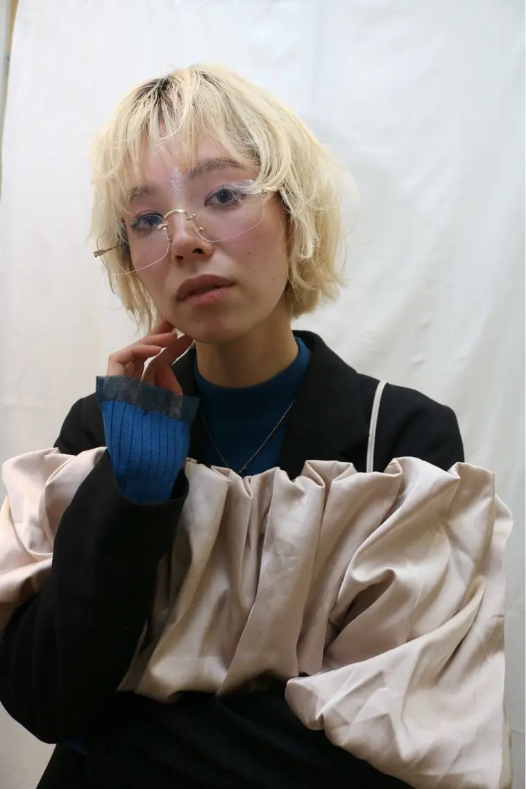 ショート カラー カット ヘアカラー ハイトーン/メンズ 水野翔太のヘアスタイル