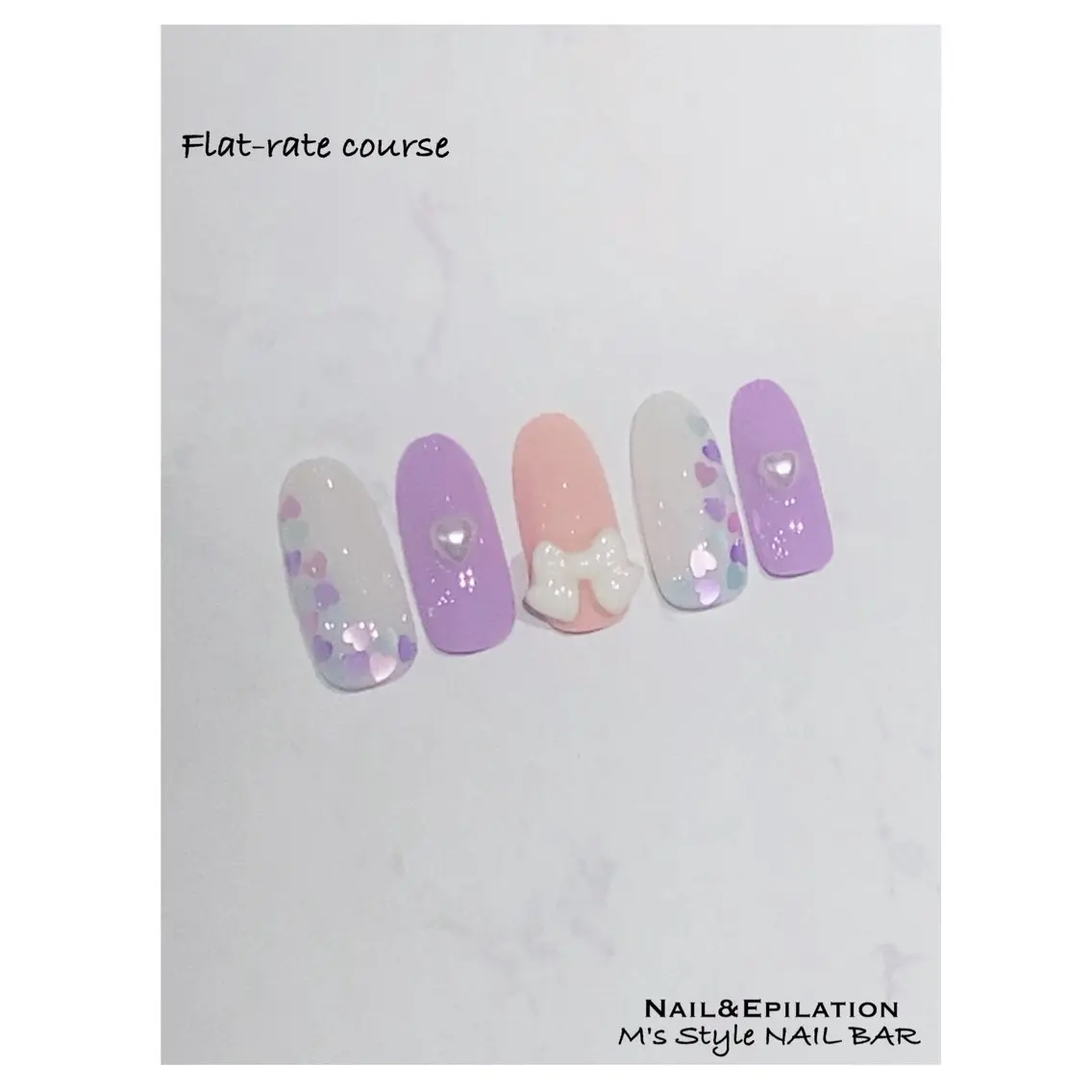 ネイル 成人式 フットネイル フレンチネイル ジェルネイル ハート ハンドネイル M's Style NAIL BARのネイルデザイン