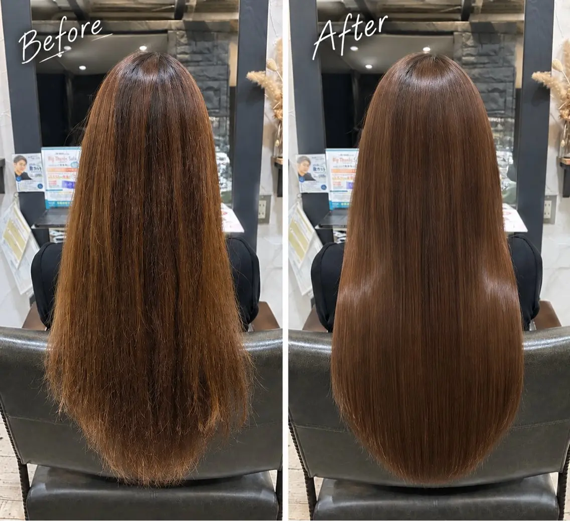 ロング 縮毛矯正 髙松 琉杏のヘアスタイル