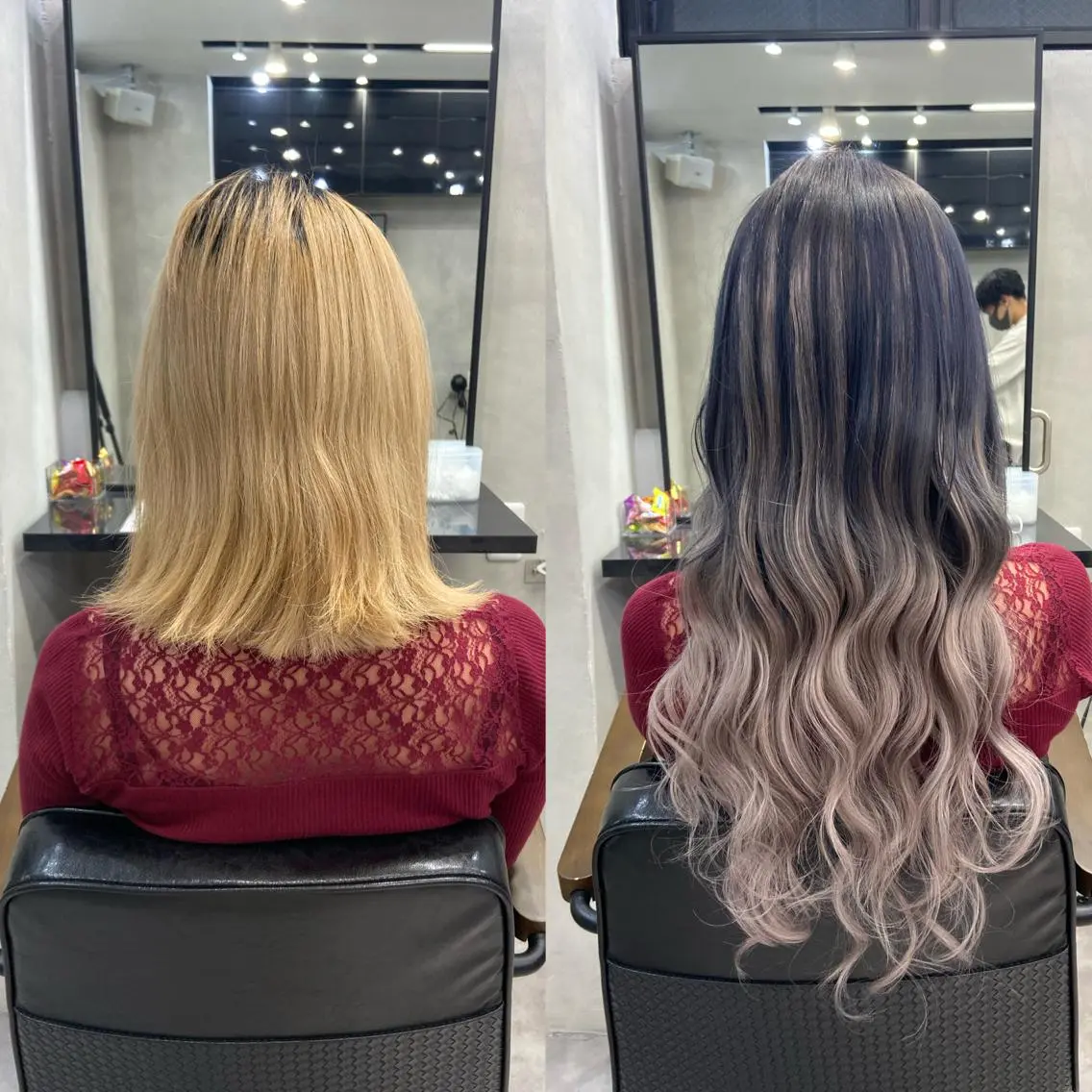 ロング カラー ヘアアレンジ シールエクステ ダブルカラー グラデーションカラー ハイライトカラー インナーカラー ar+ ❤︎ maiのヘアスタイル