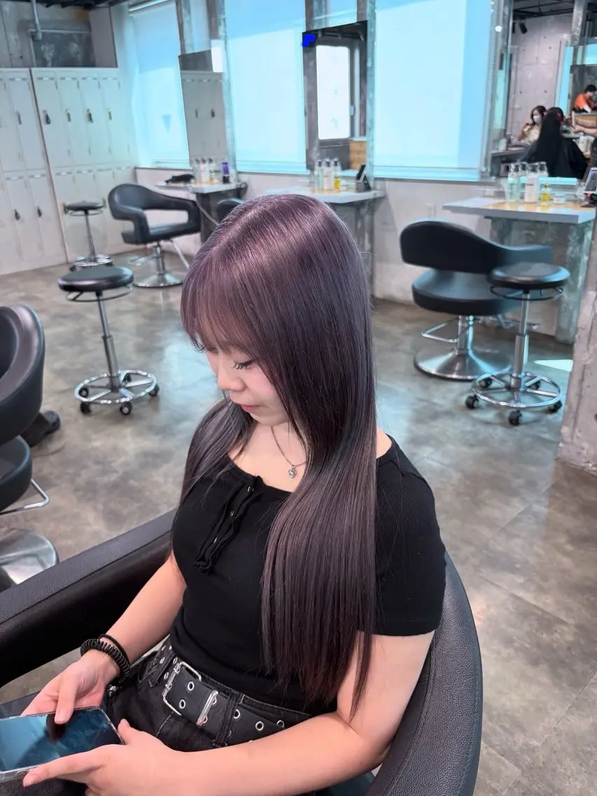 ロング カラー ヘアカラー ハイトーン 横浜💞ミオのヘアスタイル