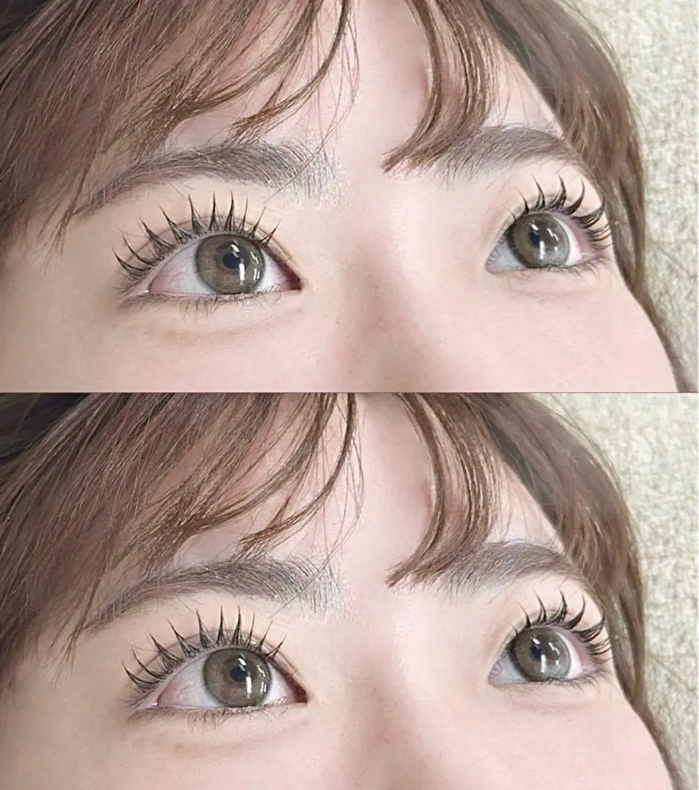 まつげパーマ上下の写真