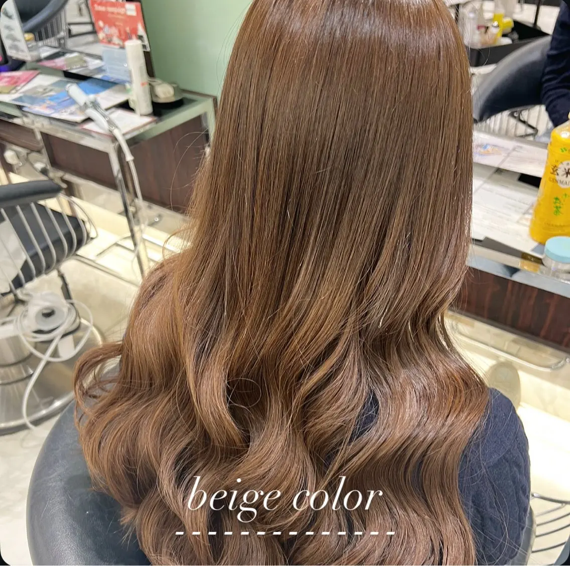 ロング カラー ヘアカラー コテ巻きパーマ💙 シノヤユイのヘアスタイル