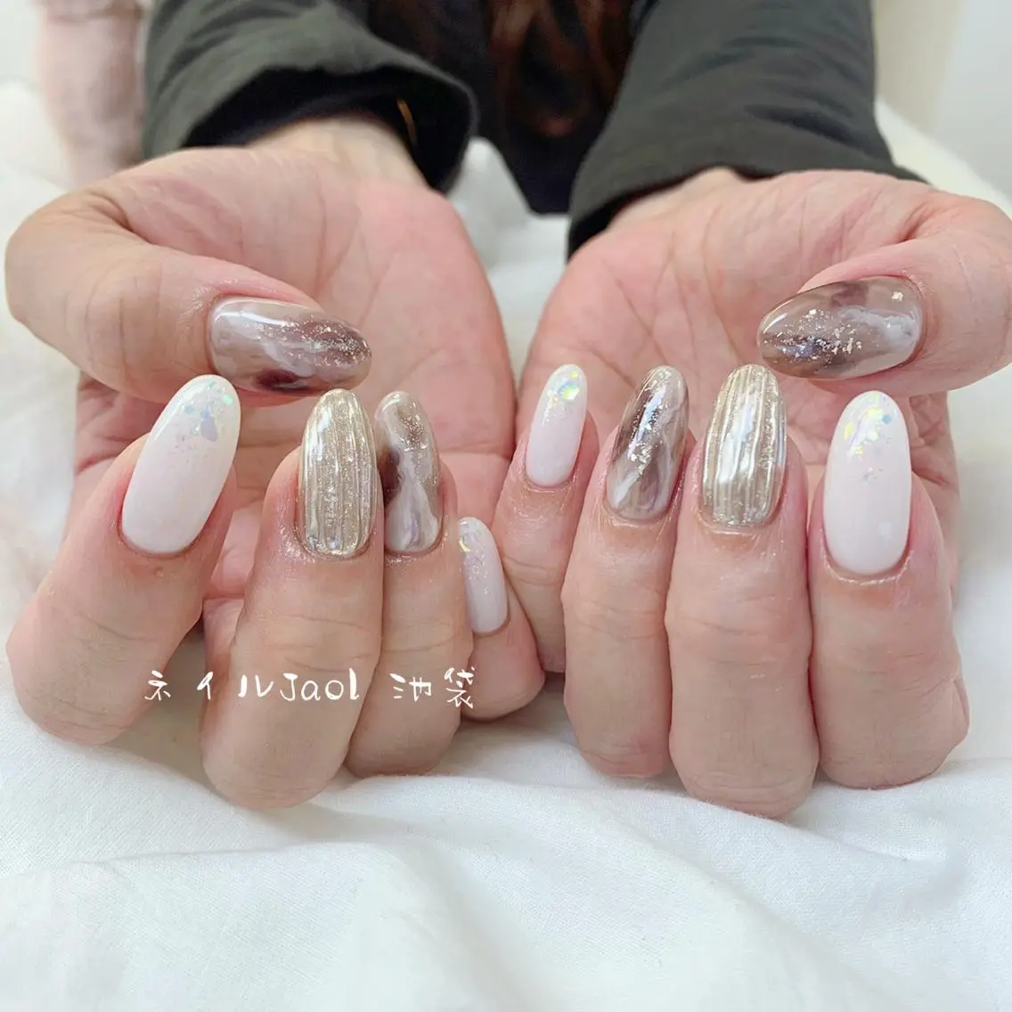 セミロング ネイルJaol 池袋のネイルデザイン