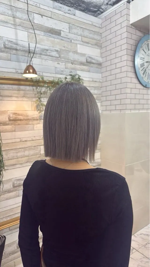ミディアム カラー カット ヘアカラー トリートメント 🫐ブルベカラー🫐 ミルクティー/あれんのヘアスタイル