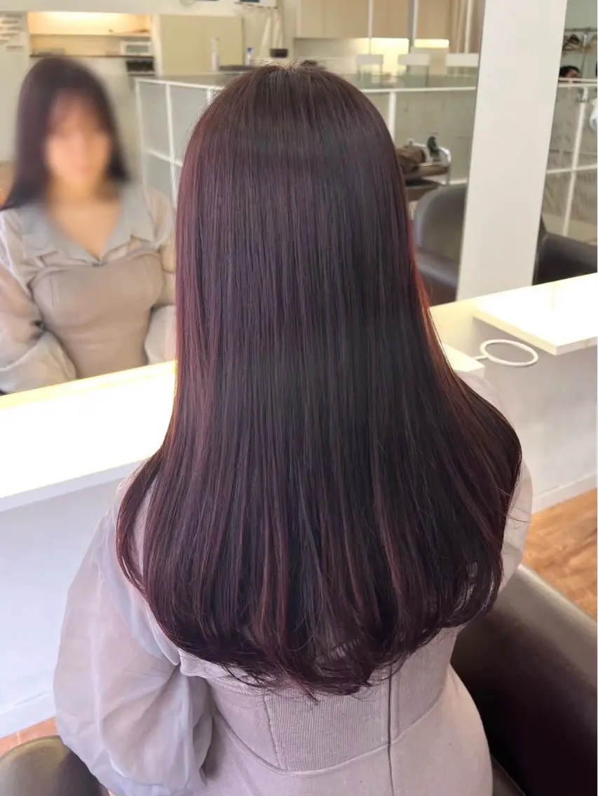 ロング カラー ラベンダーカラー ピンクカラー ピンクラベンダー 四方田 皐希のヘアスタイル