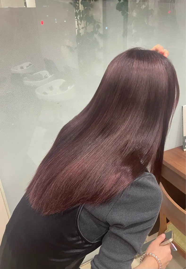 ロング カラー ピンクカラー レッドカラー バイオレットカラー バイオレットピンク izumi /渋谷のヘアスタイル