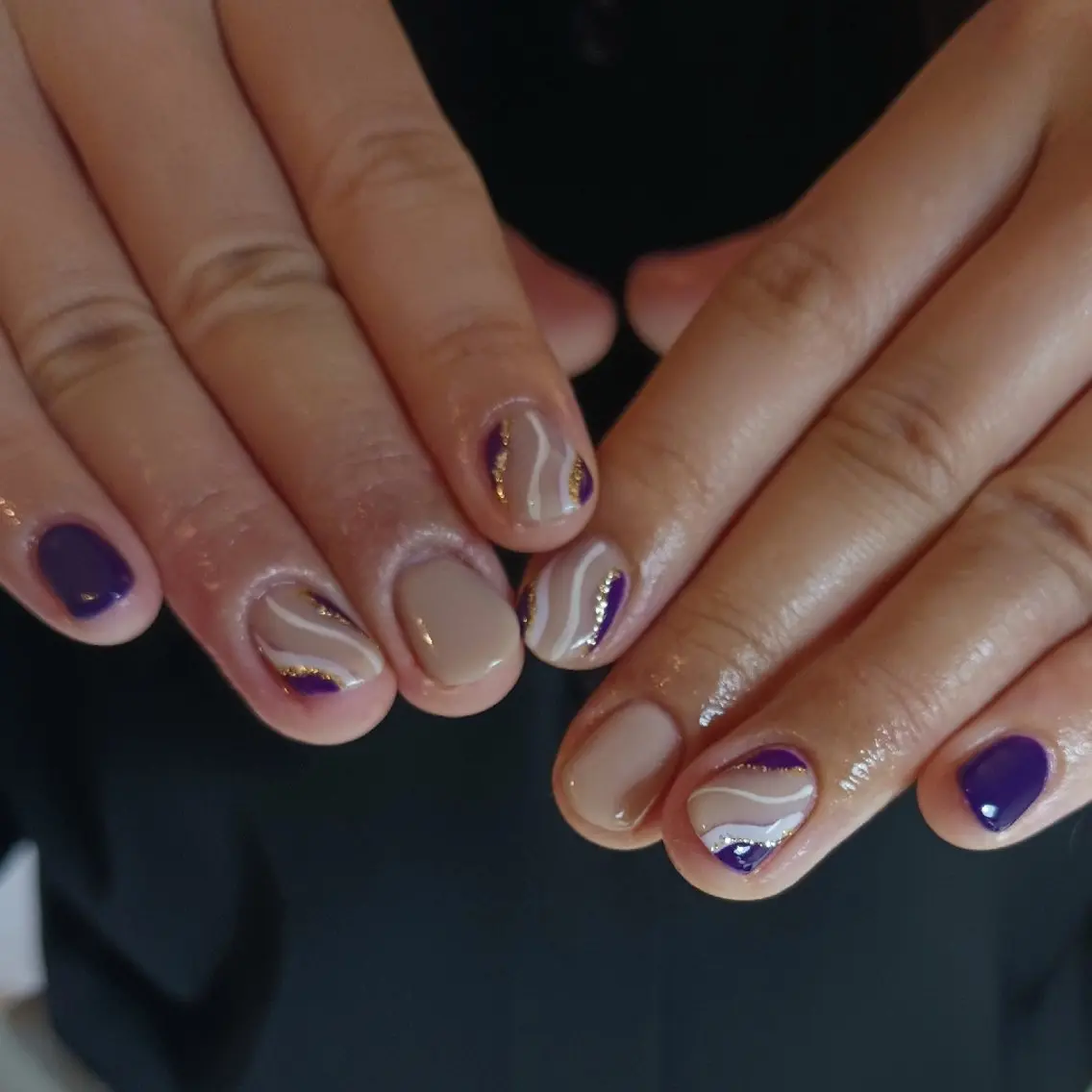 ネイル ジェルネイル パープル ハンドネイル 平尾駅前/持込み専門 /owlnailのネイルデザイン