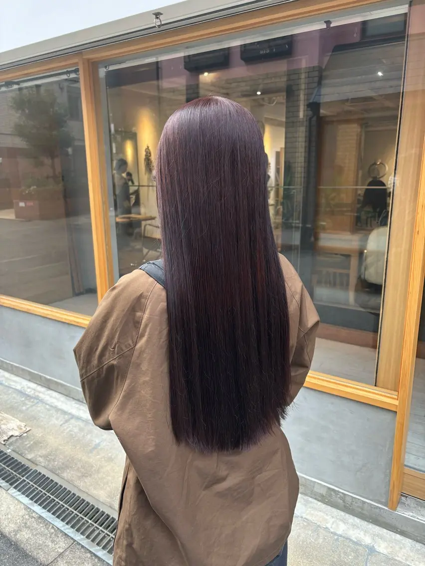 ロング カラー アッシュ ラベンダーカラー ピンクカラー カット ヘアカラー トリートメント newi 京橋 【yuuki】のヘアスタイル