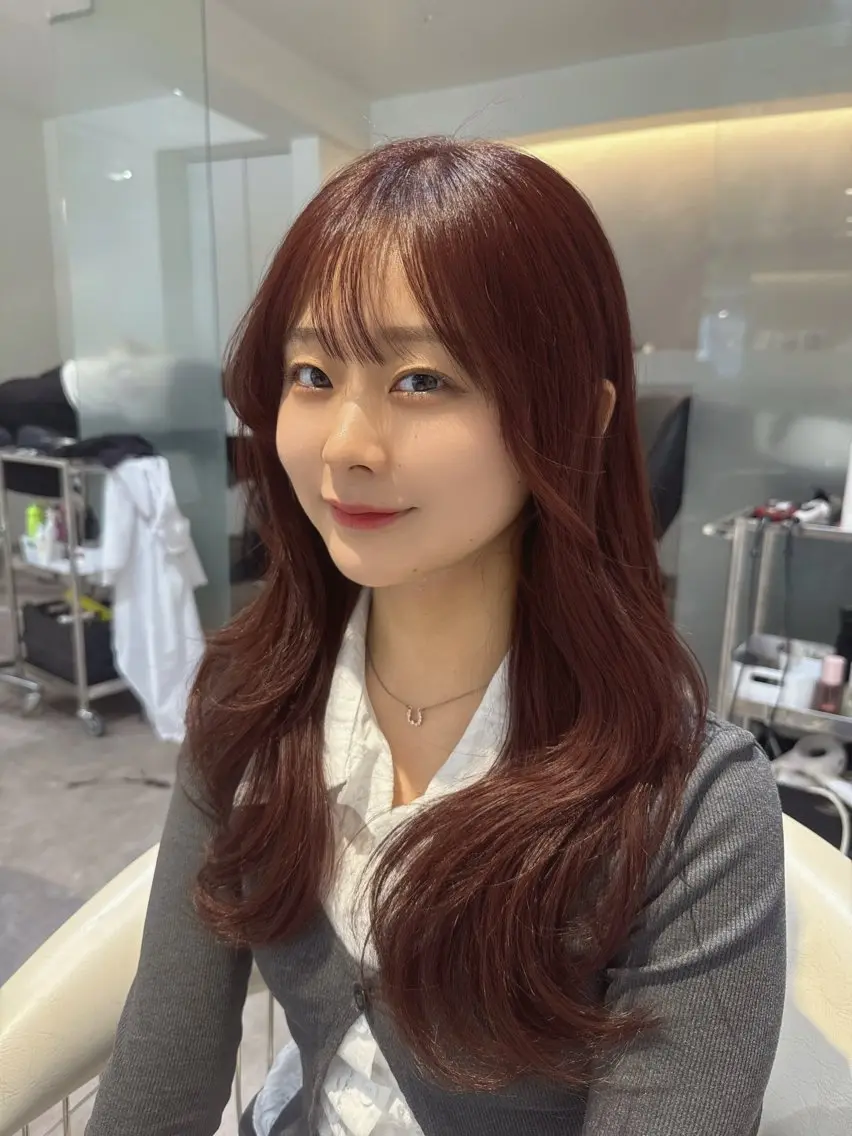 ロング カラー ブリーチ 透明感カラー ブリーチなしカラー レッドカラー 学生 カット ヘアカラー トリートメント 💎透明感カラー特化 💎TAISEIのヘアスタイル