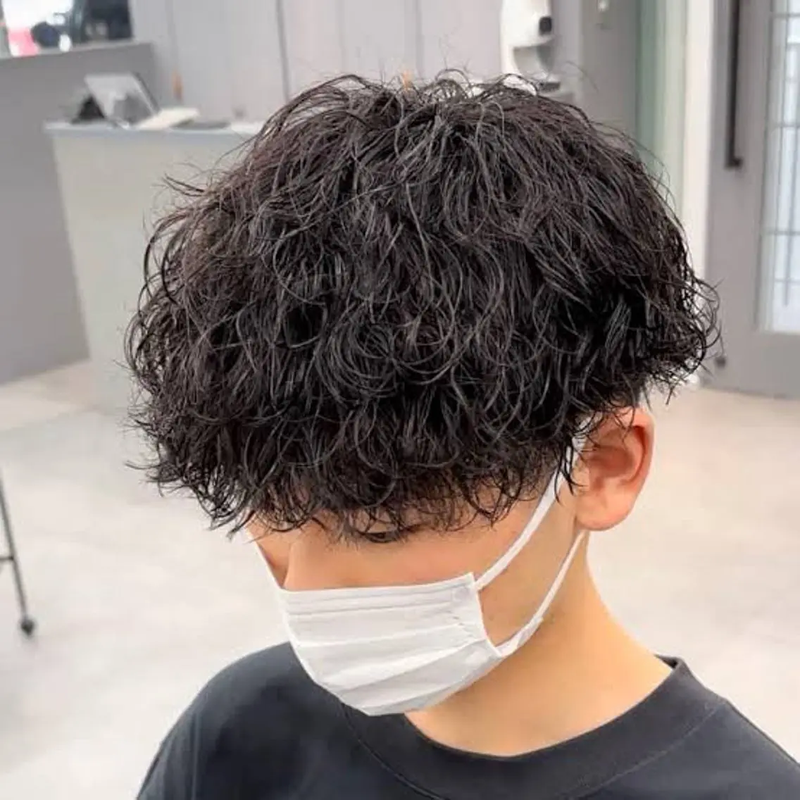 ミディアム パーマ メンズ カット パーマ きょーすけ 💈barberのヘアスタイル