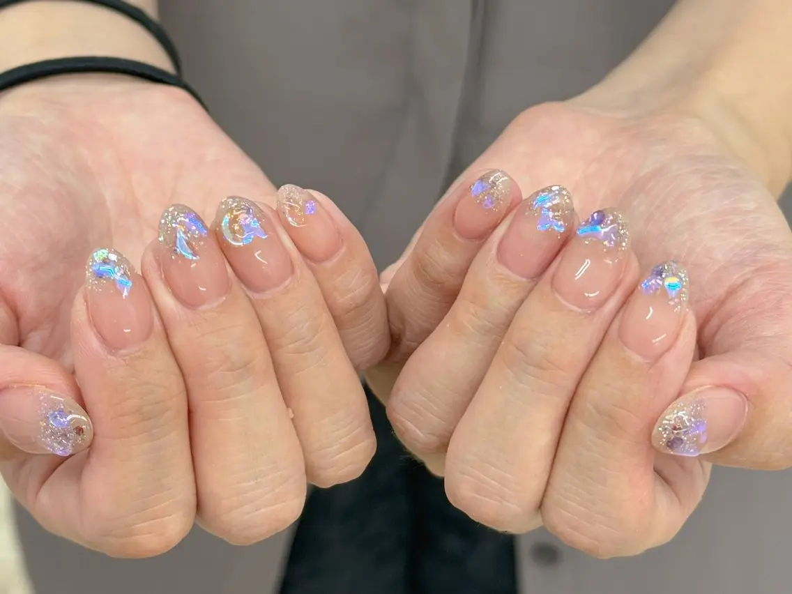 ネイル 長さ出し フットネイル ジェルネイル マグネットネイル 持ち込み ハンドネイル ハンドケア Ocean Nailのネイルデザイン
