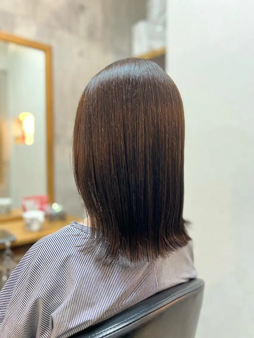 ミディアム 大宮縮毛矯正の達人 髪質改善/レイヤーのヘアスタイル