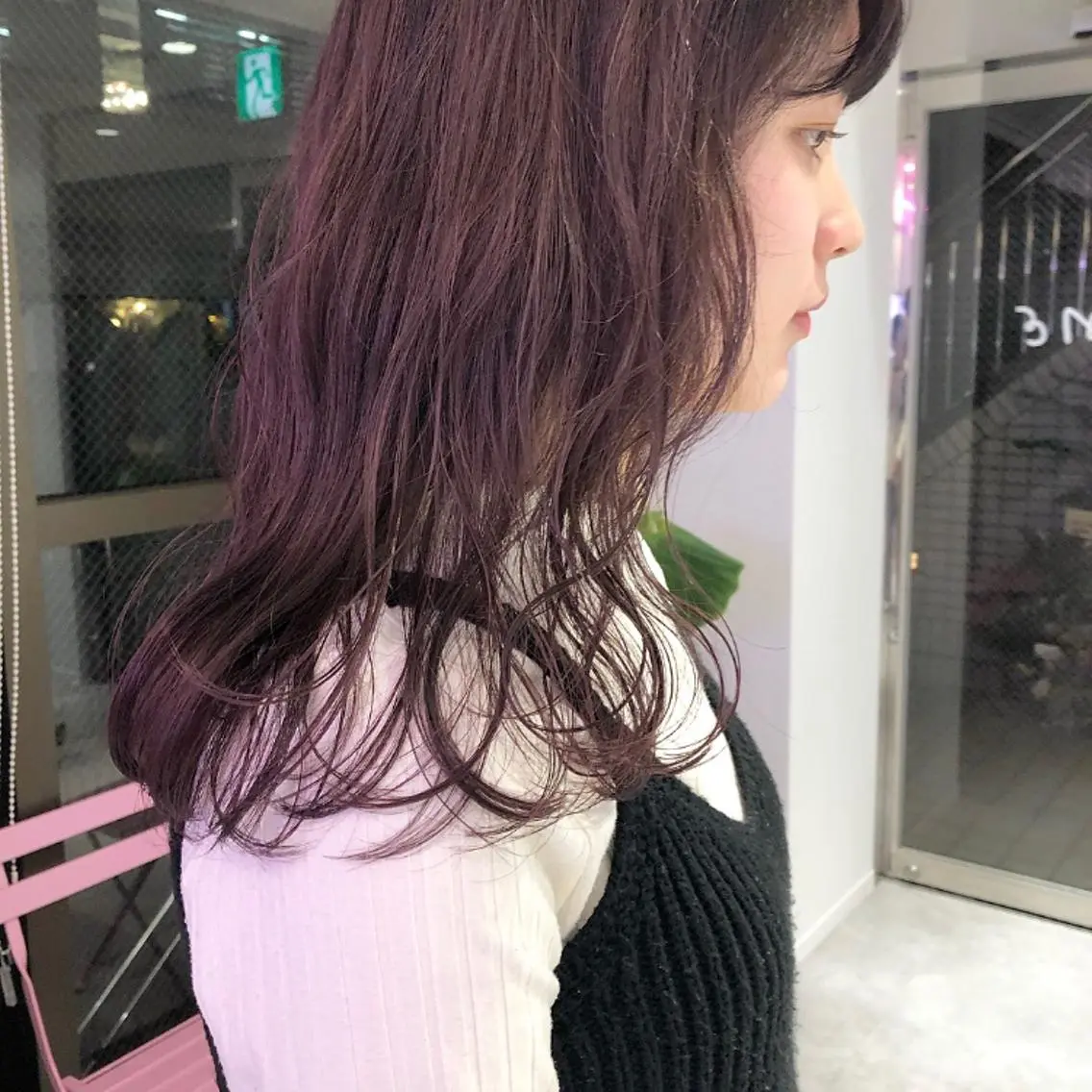 ミディアム カラー パーマ ヘアアレンジ メンズ ネイル マツエク・マツパ ピンクカラー カラーマツエク ピンク 天神レイヤーカット No.1💖マユカのヘアスタイル