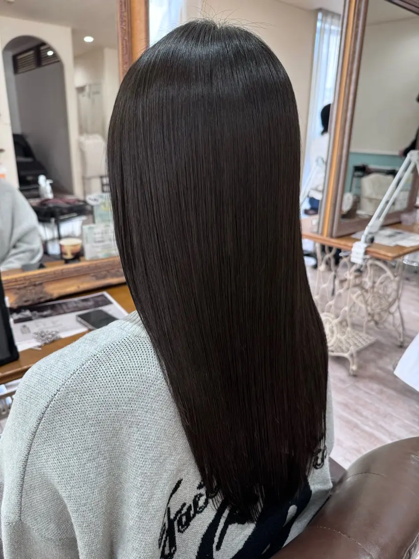 ロング カラー 髪質改善 レイヤーカット ロング トリートメント カット ヘアカラー トリートメント 新越谷noble店長 松本拓也▶◀*.のヘアスタイル