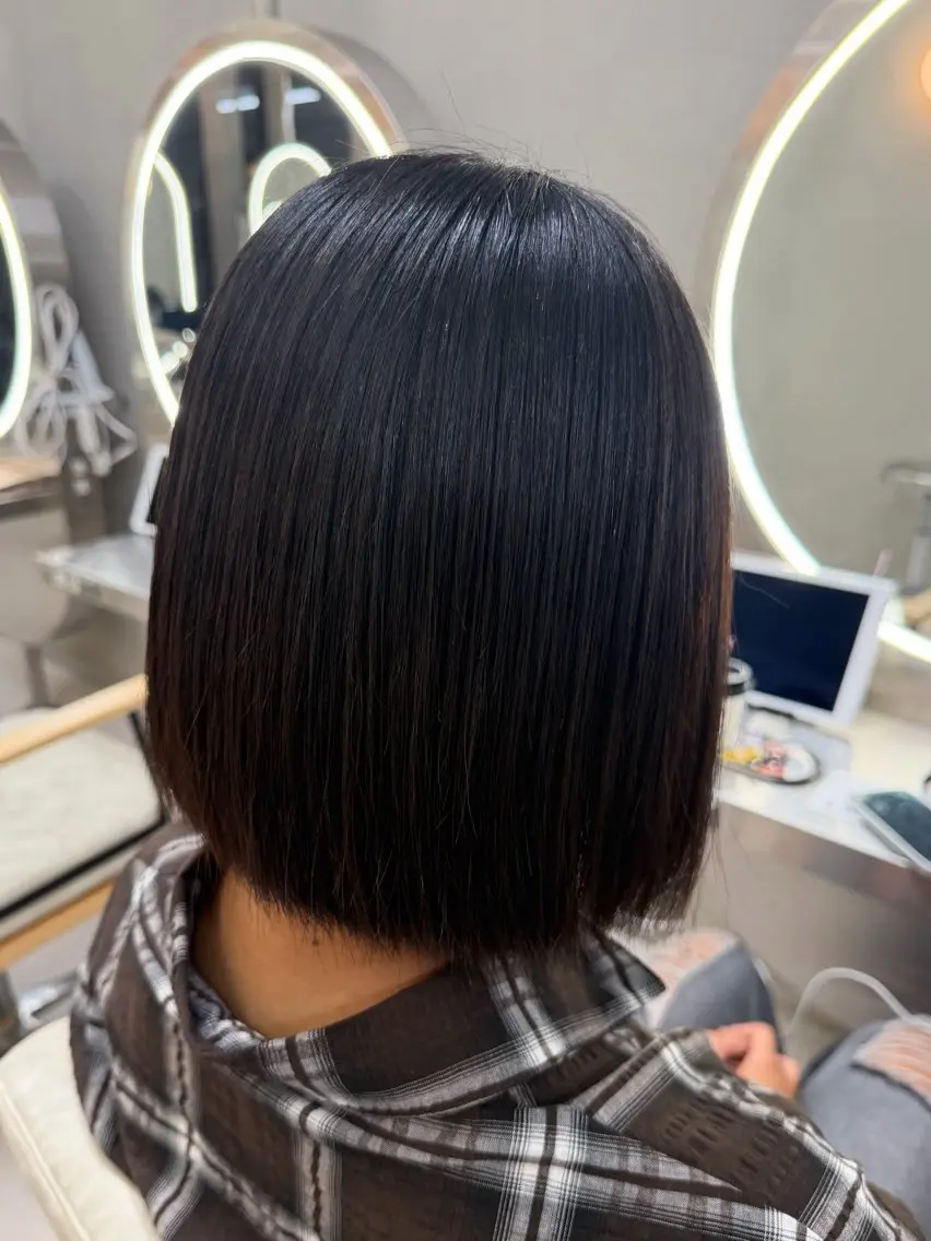 ショート 縮毛矯正 レイヤー/縮毛矯正/ 艶カラー♡ゆうかのヘアスタイル