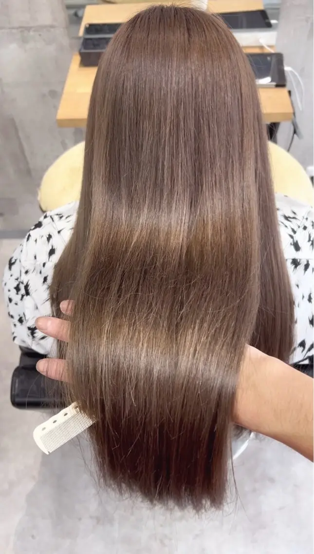 ロング カラー ブリーチ ケアブリーチ ダブルカラー イヤリングカラー ハイライトカラー newi ナカノのヘアスタイル