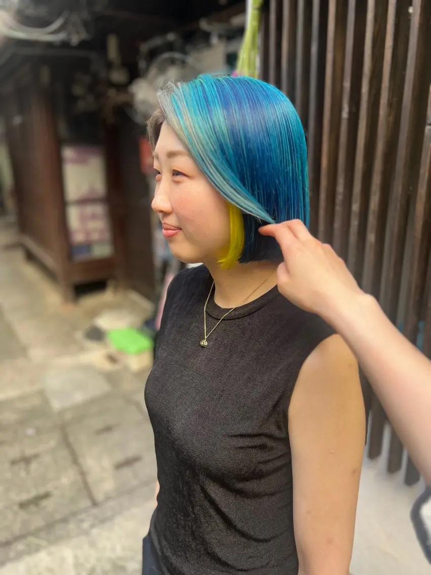 ミディアム カラー カット ヘアカラー ボブパーマ/レイヤー ヒロモトアサカのヘアスタイル