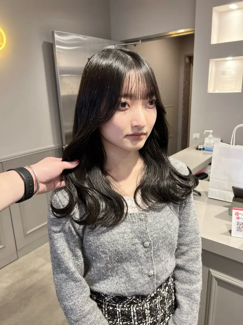 ロング カラー パーマ ヘアアレンジ メンズ 上品＆韓国風 🥀海心🥀のヘアスタイル