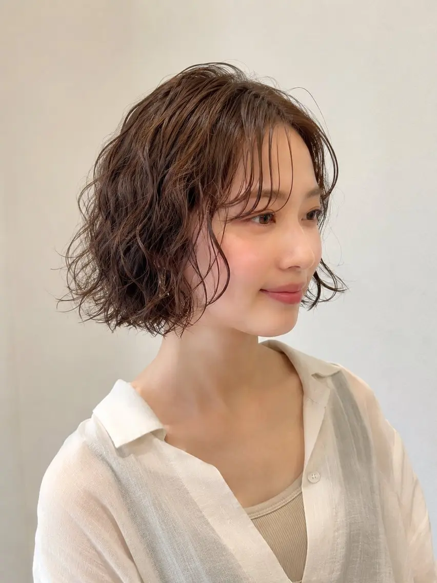 ショート パーマ カット パーマ トリートメント お悩み改善 美容師✂鷲田竜也のヘアスタイル