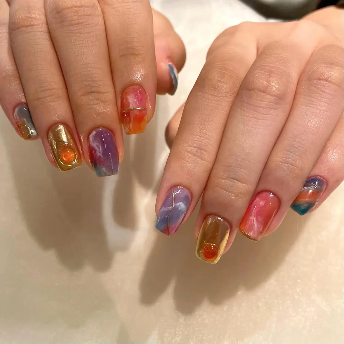 ネイル ハンドネイル 新井 ひなののネイルデザイン