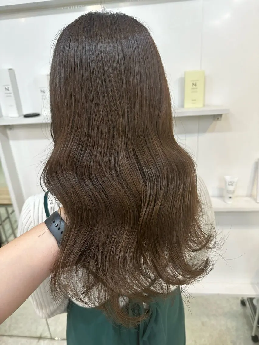 セミロング カラー 髪質改善 カット ヘアカラー トリートメント 髪質改善/レイヤー ストウシンゴのヘアスタイル