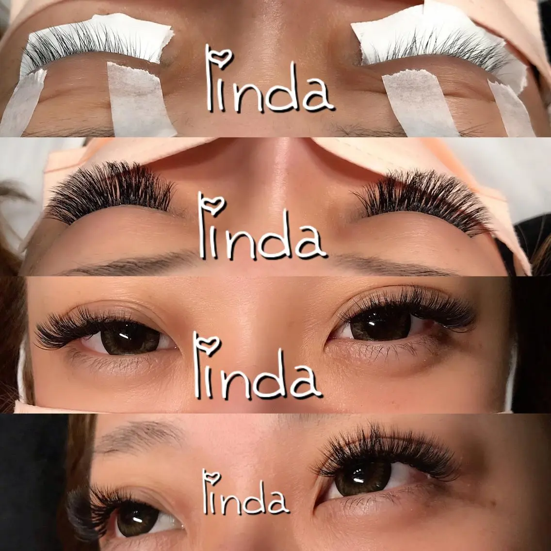 マツエク・マツパ 付け放題 ボリュームラッシュ linda lashesのマツエク・マツパデザイン