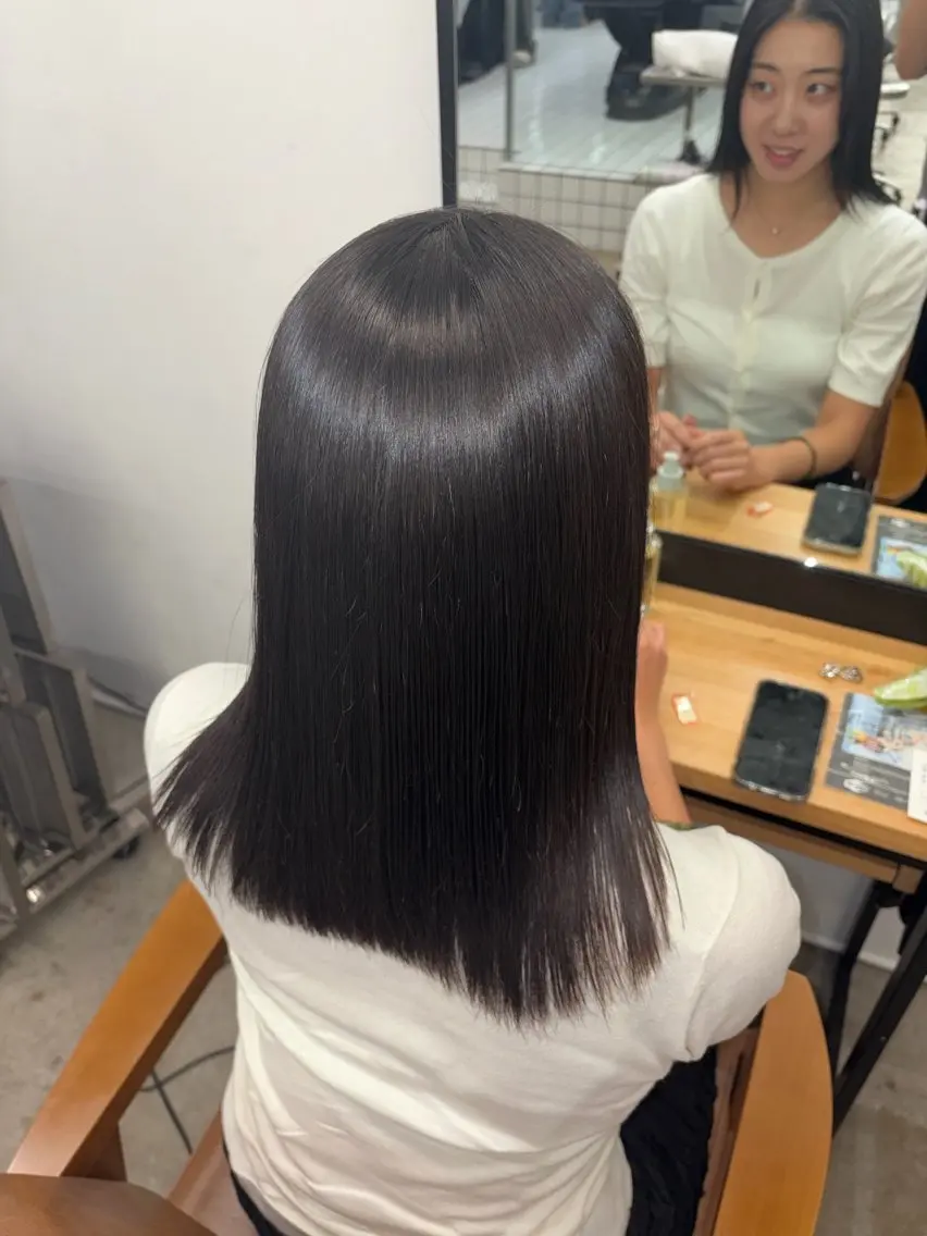 【9月限定✨】自然なストレートで扱いやすい髪に‼️ / 縮毛矯正＋トリートメント🫧の写真