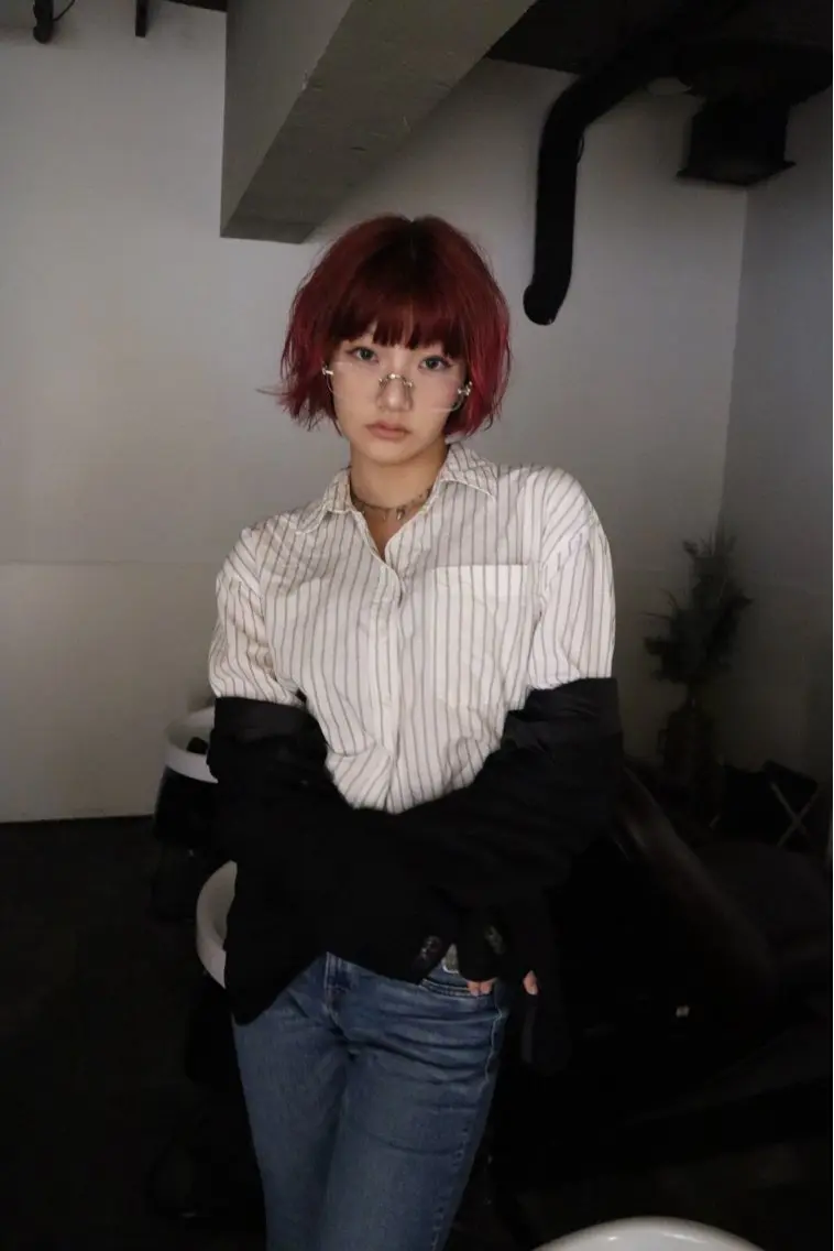 ミディアム カラー 乙骨 進之介のヘアスタイル