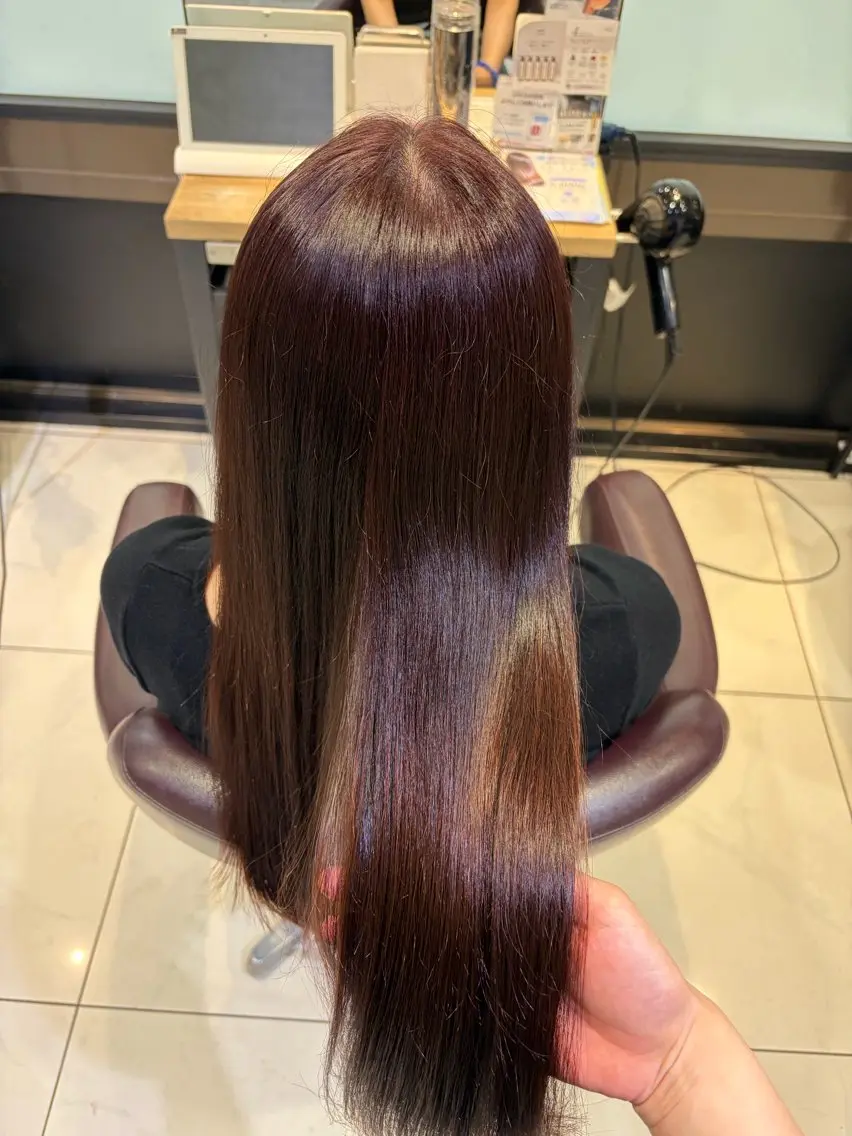 ロング カラー ヘアカラー 🎀ིྀ韓国風 艶カラー🤍ྀི小澤のヘアスタイル