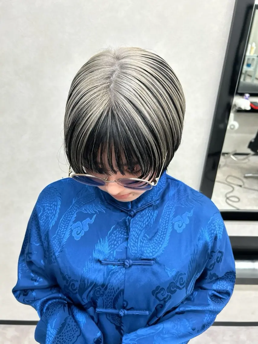 ショート カラー ショートヘア ウルフカット カット ヘアカラー ナカジマ ナナのヘアスタイル