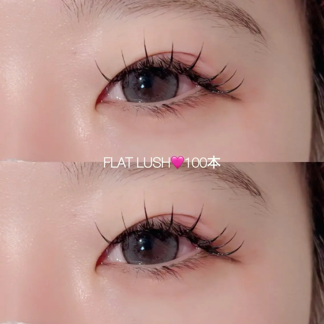 マツエク・マツパ キュート フラットラッシュ CreBiA🎀 ayaのマツエク・マツパデザイン