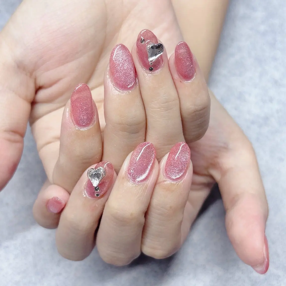 ネイル ハート マグネットネイル MYu Beauty Salon  MAIのネイルデザイン