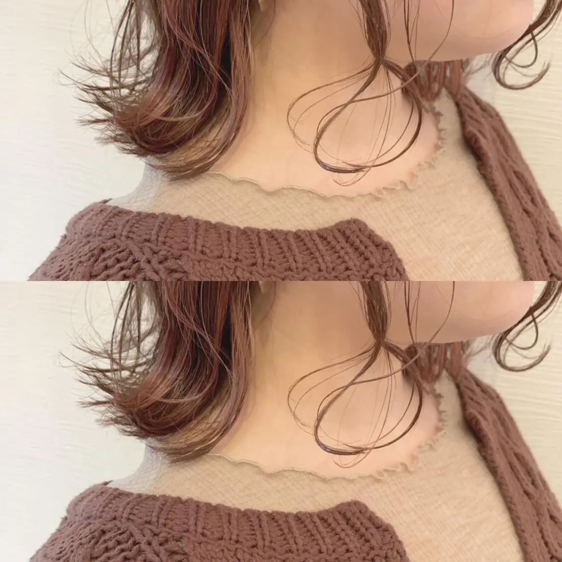 ミディアム カラー オレンジ ピンクカラー ヘアカラー トリートメント 池田 真由美のヘアスタイル