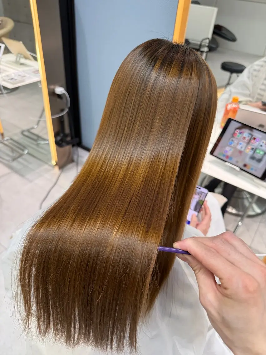 ロング 縮毛矯正 トリートメント ゆーだい🇰🇷韓国 🇰🇷×髪質改善のヘアスタイル