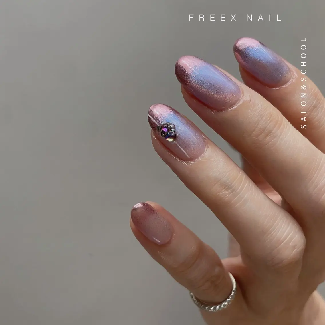 ネイル マグネットネイル ハンドネイル ハンドケア freex nail /ニュアンス/個性派のネイルデザイン