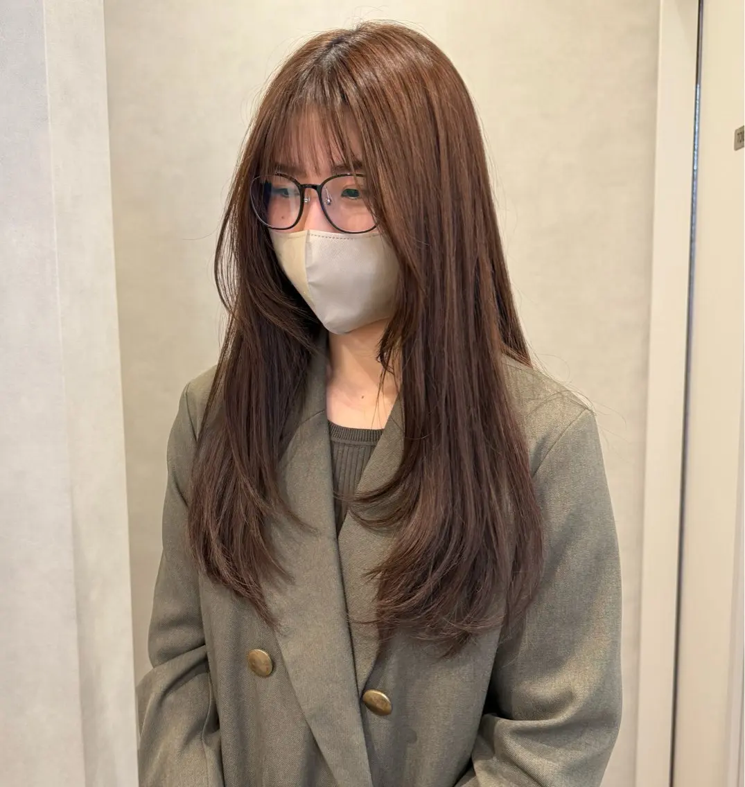 ロング カラー ブラウンカラー くすみブラウン レイヤーカット カット ヘアカラー Lita./ 大賀ひかり🧁🫧のヘアスタイル