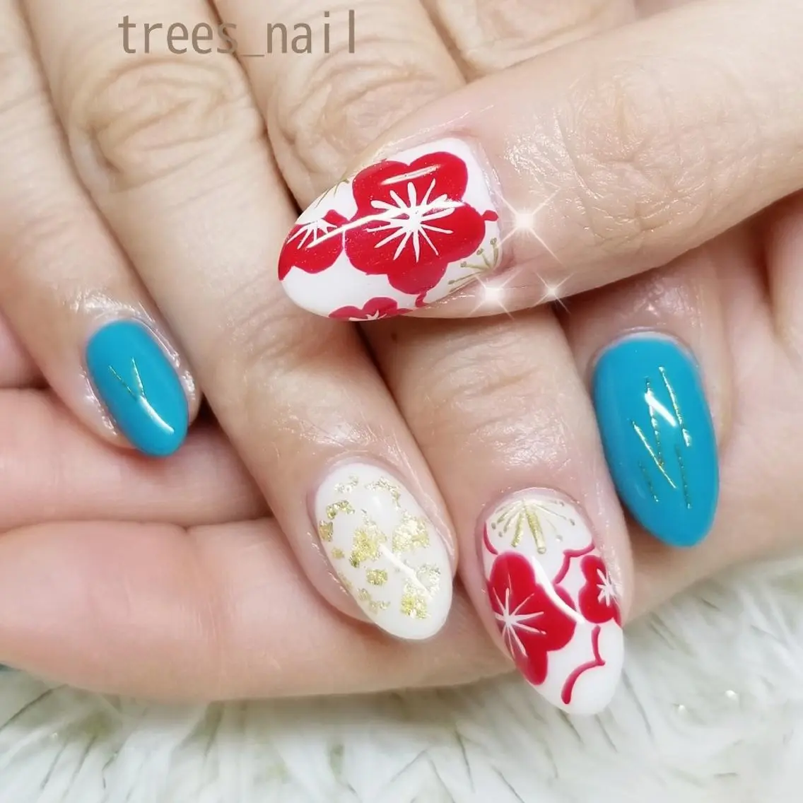 ネイル アートネイル 春ネイル trees_ nailのネイルデザイン