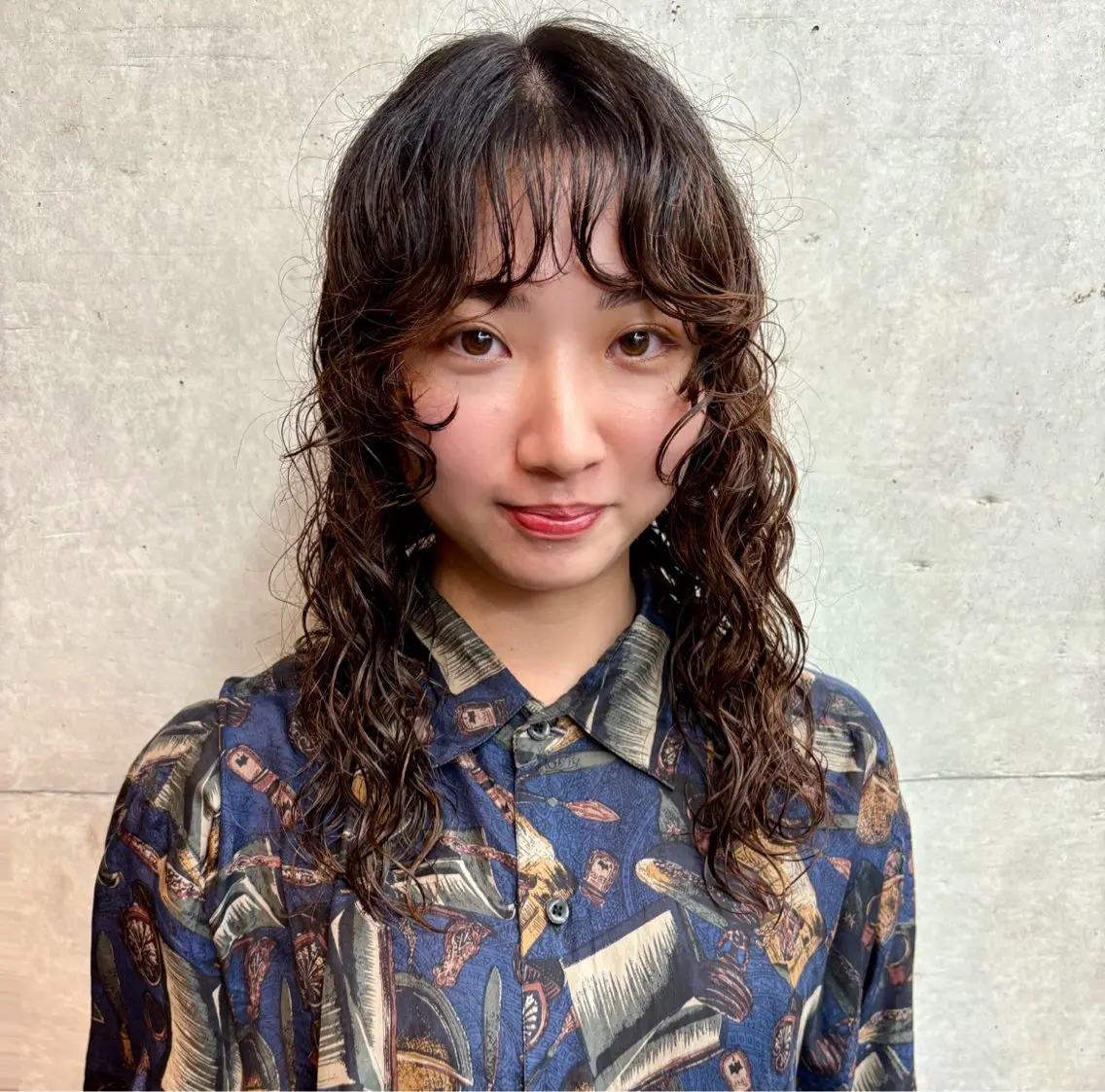パーマ RIN パーマ/暖色カラーのヘアスタイル