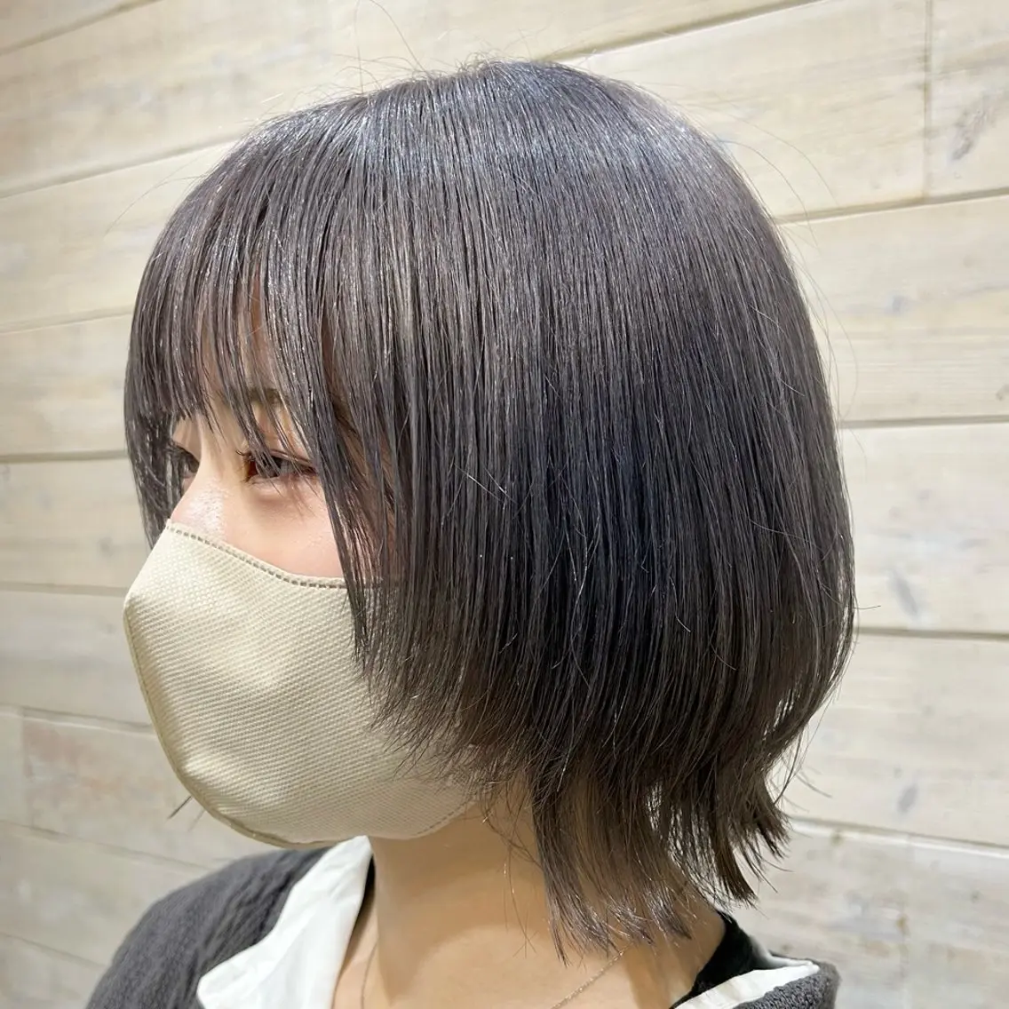 ショート カラー ボブレイヤー シルバー ボブ レイヤーカット 顔まわりカット/ボブ /♡とーこ♡のヘアスタイル