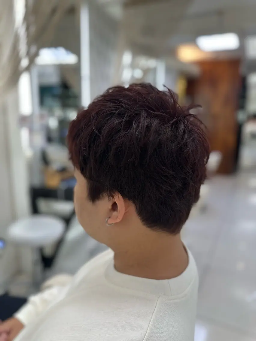 ショート カラー メンズ メンズブリーチ 黒髪 ブリーチ ブリーチなしカラー カット ヘアカラー 🔥men's特化 🔥三上 拓真のヘアスタイル