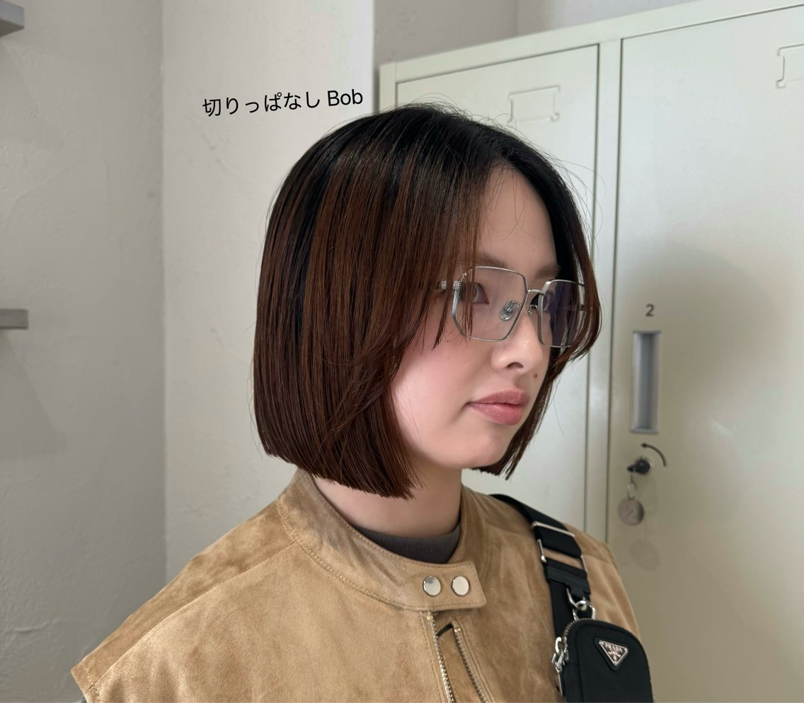 ミディアム ボブ カット トリートメント ボブ/カシスカラー/ 村田茉優のヘアスタイル