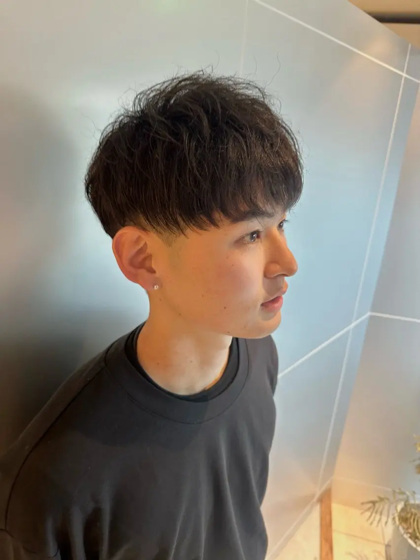 ショート メンズ 学生（メンズ向け） 学生 🔥メンズ特化/ パーマ＆カット🌀のヘアスタイル