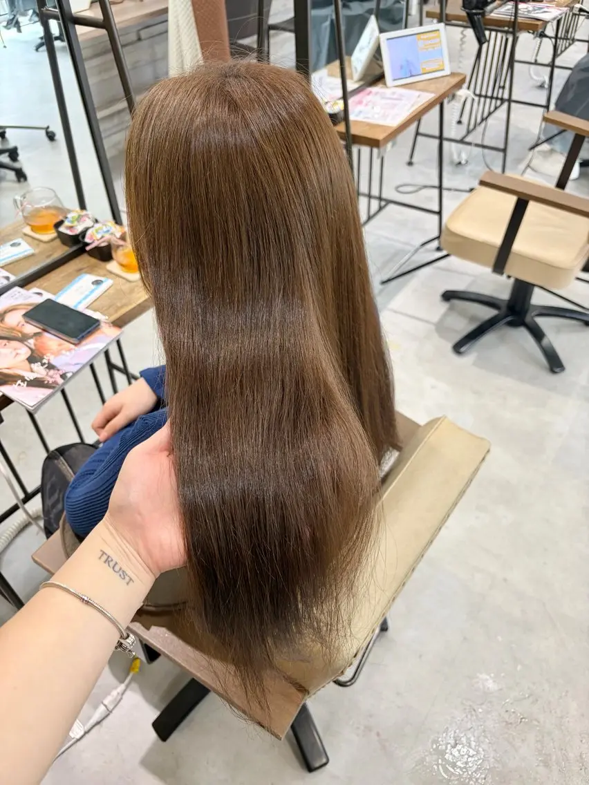 ロング カラー ブリーチなしwカラー /艶カラー/oukaのヘアスタイル