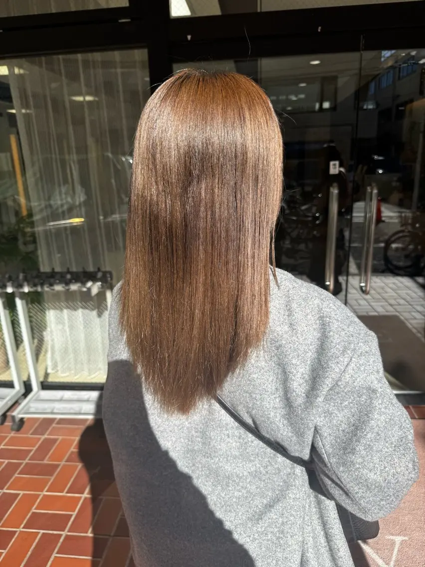 ロング ブリーチなしベー ジュ/tuburaのヘアスタイル