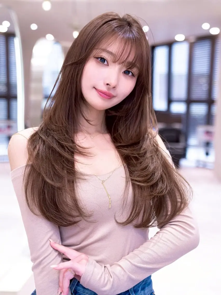 ロング ヘアカラー 渋谷／トレンドヘア 蓮のヘアスタイル